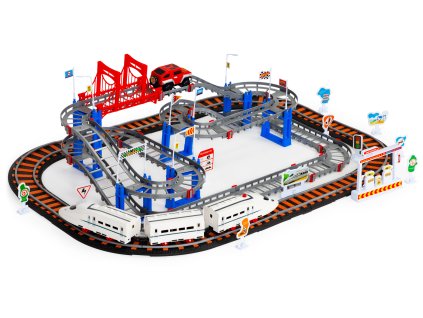 177284 vlacik a terenne auto na baterie 2 trate 108 dielov