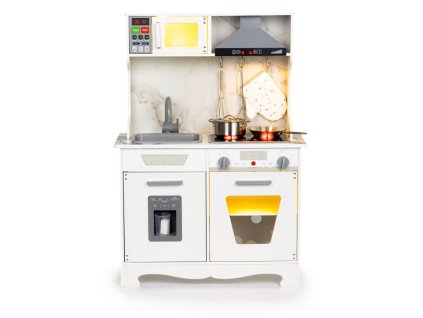 158150 10 drevena kuchynka ecotoys s led zvukmi a prislusenstvom
