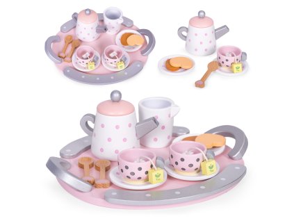 173090 dreveny detsky cajovy servis 15 ks ecotoys