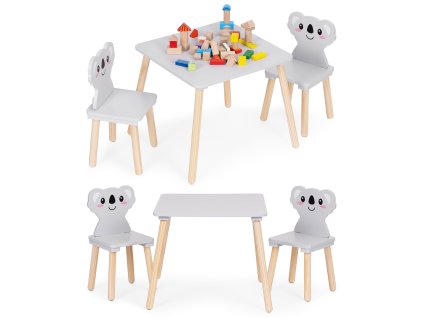 177695 detsky set stolik 2 stolicky koala ecotoys