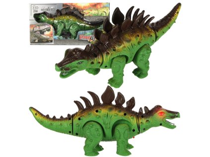 Dinosaurus RC Stegosaurus na dálkové ovládání chodí osvětlený řve