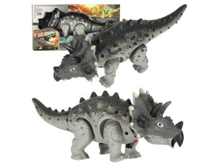 Dinosaurus RC Triceratops na dálkové ovládání chodí osvětlený řve