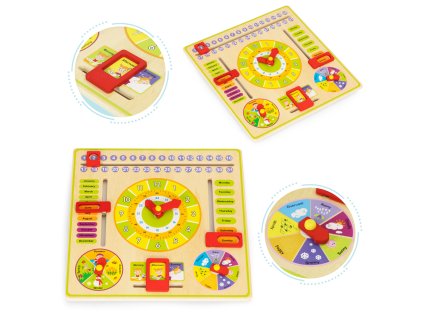 158063 1 drevena edukacna tabula kalendar a hodiny ecotoys