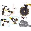 166010 4 trojkolka fix mini bezecka trojkolka 3v1 s pedalmi zlta