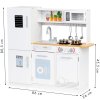 158141 13 drevena detska kuchynka ecotoys s led a kovovymi hrncami