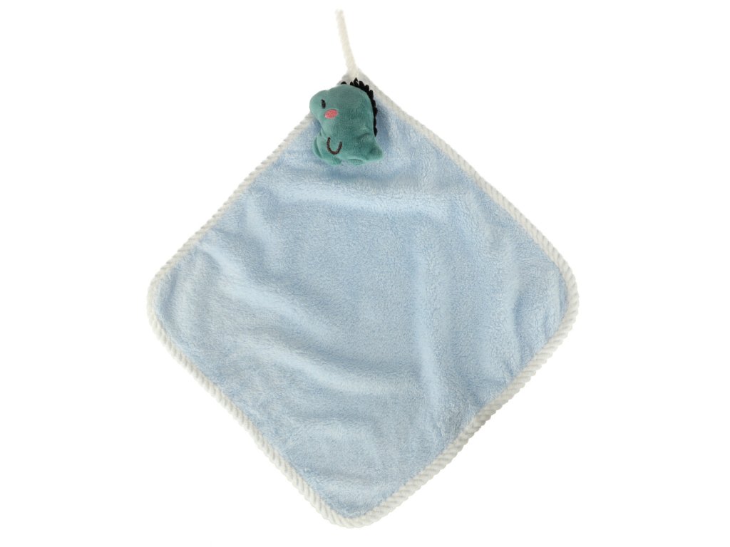 Recznik reczniczek do rak dla dzieci 30x30cm niebieski dinozaur 135986