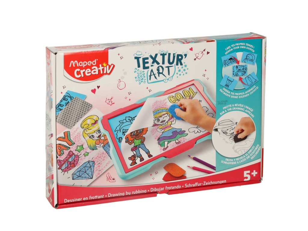 Tablica kreatywna dla dzieci odrysowywanie teksturowanie Maped 157225