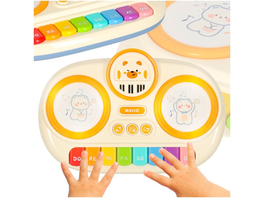 Pianinko organki interaktywne dla dzieci edukacyjne bezowy 168918