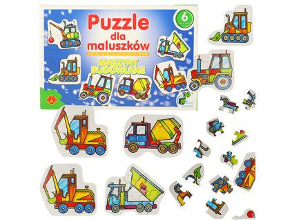 ALEXANDER Puzzle pro nejmenší - stavební stroje 2+