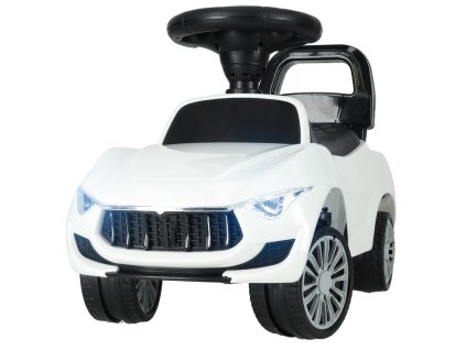 Jezdzik pchacz samochod z dzwiekiem i swiatlami bialy 142597