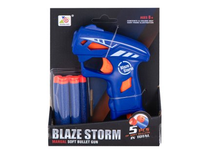 Automatická pistole na pěnové šipky Blaze Storm + 5 šipek