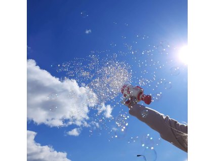 Pistolet maszyna do baniek mydlanych banki mydlane swiatla rozowy 133626