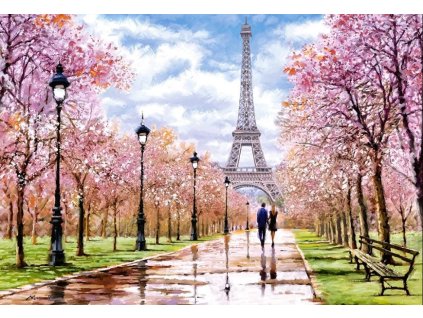 CASTORLAND Puzzle 1000 prvkov Romantická prechádzka v Paríži 68x47cm