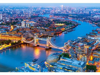 CASTORLAND Puzzle 1000el. Letecký pohľad na Londýn - pohľad na Londýn z vtáčej perspektívy