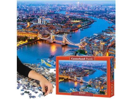 CASTORLAND Puzzle 1000el. Letecký pohled na Londýn - pohled na Londýn z ptačí perspektivy