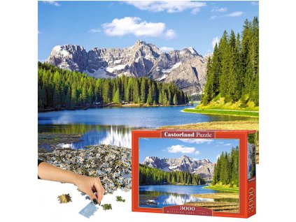 CASTORLAND Puzzle 3000 dielikov jazero Misurina Taliansko - jazero Misurina Taliansko 92x68cm