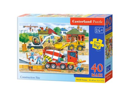 CASTORLAND Puzzle 40el. Staveniště Maxi