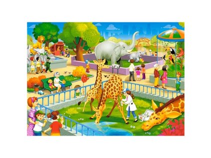 CASTORLAND Puzzle 60el. Návšteva zoo - zvieratá zo safari v zoo 5+