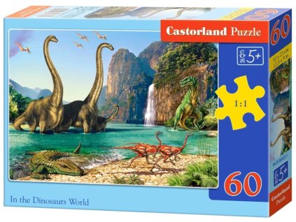 CASTORLAND Puzzle 60el. Ve světě dinosaurů 5+