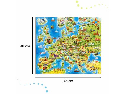CASTORLAND Vzdelávacia puzzle mapa Európy