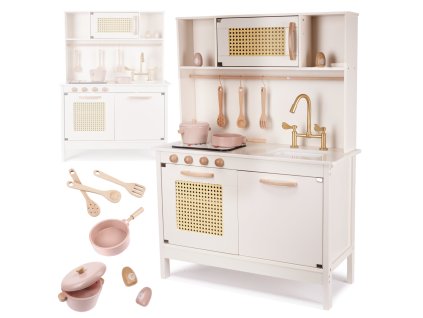 Kuchnia drewniana MDF retro z akcesoriami BOHO 89716(1)