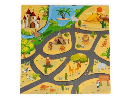 Dětské pěnové puzzle Safari 9el 93x93cm