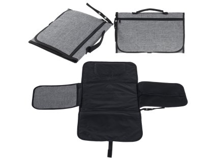 Przewijak miekki turystyczny rozkladany torba mata do przewijania szara 107296(2)
