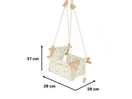 Detská textilná hojdačka Drevené závesné šípky