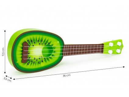 Detská ukulele gitara štvorstrunová kiwi