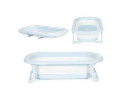 Skladacia detská vaňa ECOTOYS, silikónová, sivá