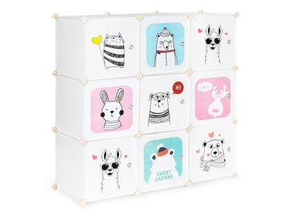 Modulový detský regál 9 políc s motívmi - ModernHome