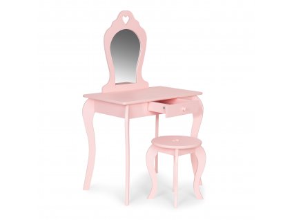 Detský veľký toaletný stolík so zrkadlom pre dievčatá ECOTOYS