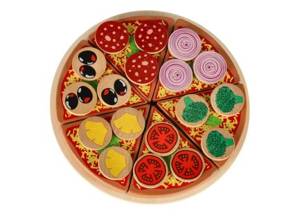 Drevená hracia súprava Pizza s príslušenstvom