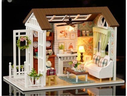 Domek dla lalek drewniany salon meble 69771(1)