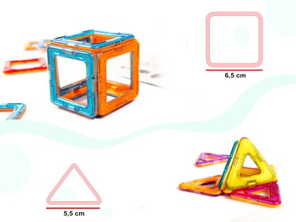 Farebné magnetické bloky MAGICAL MAGNET 40 PUH