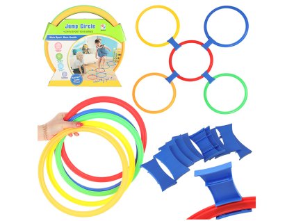 Gra w klasy kolorowe obrecze gra zrecznosciowa dla dzieci 10 kolek i lacznikow 178350