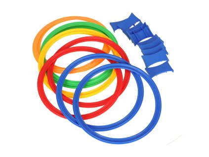 Farebné obruče na hru v triede 10 kolies a konektory