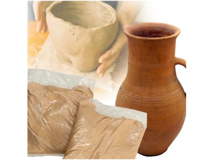 Glina rzezbiarska masa do modelowania zapas do kola garncarskiego 800g 175097