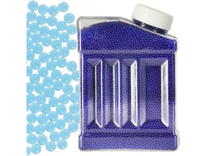 Hydrogélové vodné gélové guľôčky pre kvetinovú pištoľ modré 250g 50 000ks. 7-8mm