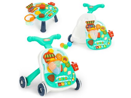 Interaktívne 2v1 chodítko a stolík s pianinkom