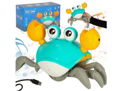 Krab pelzajacy interaktywny z dzwiekiem zielony 167794