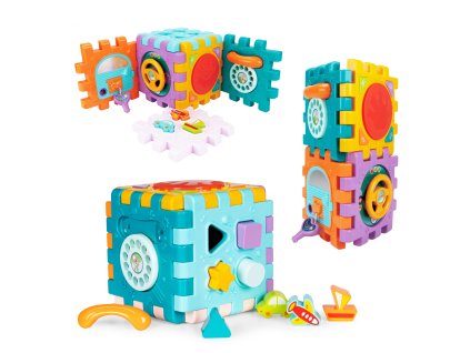 Interaktívna edukatívna kocka 6v1 so zvukmi a svetlami