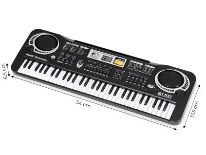 Klávesové elektrické piano s mikrofónom pre deti