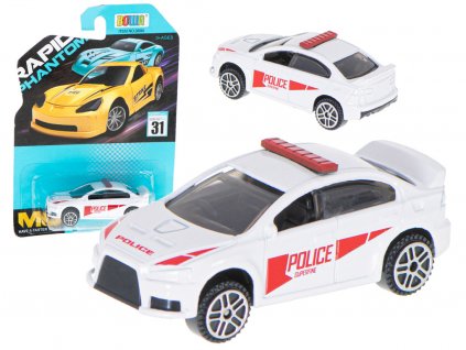 110127 5 kovovy automobilovy rezorak policajny biely 7cm