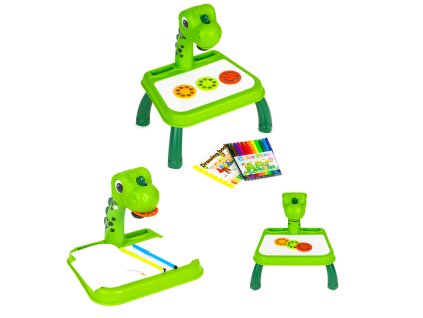 Projektor na kreslenie Dinosaurus – 24 vzorov, 12 fixiek