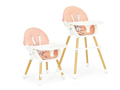 Detské jedálenské kresielko 2v1 ECOTOYS ružové