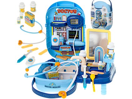 Zestaw lekarza z akcesoriami w walizce 34el stolik 96559(1)