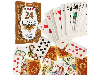 MUDUKO Trefl hrací karty Classic 24 ks listy hra v Paně.