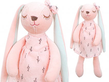 Plyšový maskot králík růžový 35cm