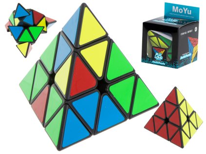 PYRAMINX puzzle hra s kostkami Black MoYu